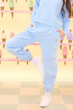 Casey Jogger Sweatpants in Light Blue