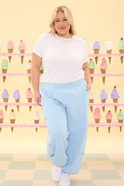 Casey Jogger Sweatpants in Light Blue