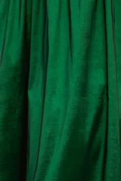 Cassie Dress in Green Taffeta