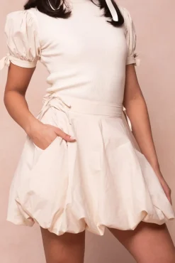 Clo Bubble Skirt in Cream