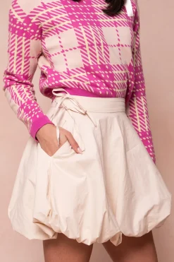 Clo Bubble Skirt in Cream