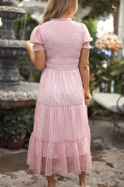Cordelia Dress in Desert Rose Gingham