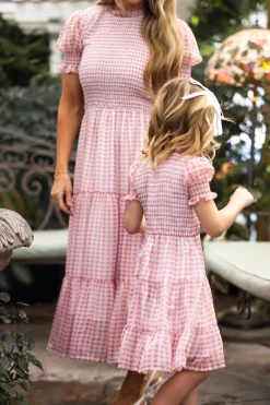 Cordelia Dress in Desert Rose Gingham