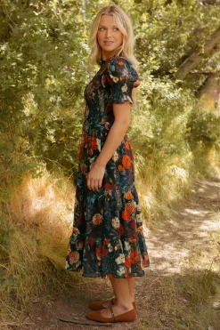 Cordelia Dress in Moody Floral