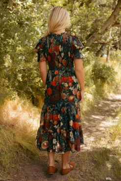 Cordelia Dress in Moody Floral