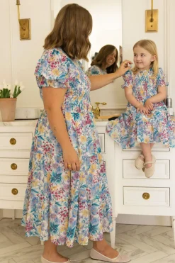 Cordelia Dress in Pretty Plumeria