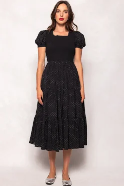 Darby Dress in Black Diamonte