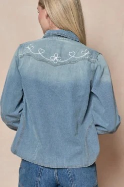 Denver Top in Lightwash Denim