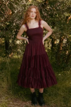 Destiny Dress in Burgundy