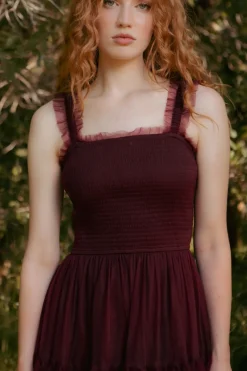 Destiny Dress in Burgundy