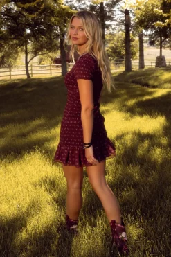 Elaine Dress in Mulberry Vine