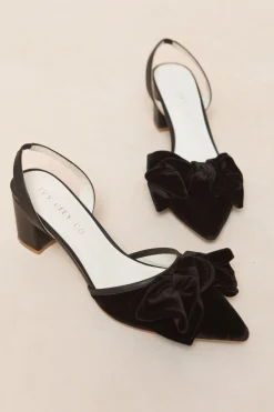 Eloise Bow Heel in Black