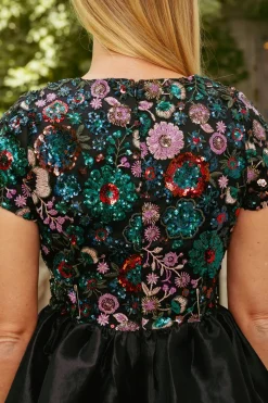 Esme Dress in Floral Sequin