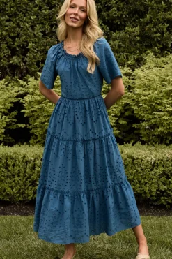 Etta Dress in Cobalt