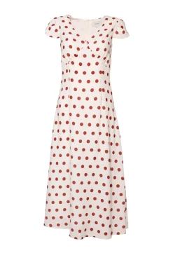 Fiona Dress in Red Polka Dot