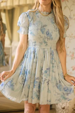 Flynn Dress in Aquarelle Fleur