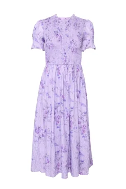 Flynn Midi Dress in Lavender Aquarelle Fleur
