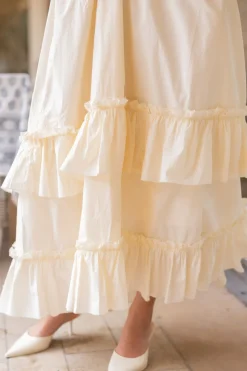 Gaia Butterfly Dress in Ivory