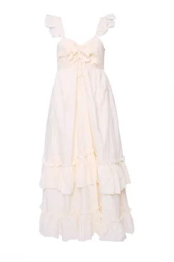 Gaia Butterfly Dress in Ivory