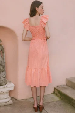 Gidget Dress in Orange Gingham