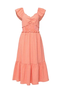 Gidget Dress in Orange Gingham