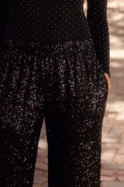 Gloria Pants in Black Sequin