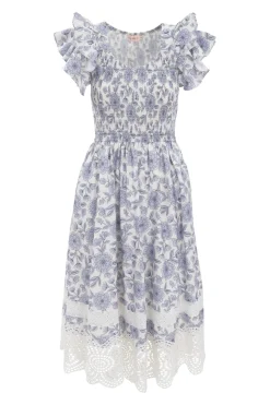 Hattie Dress in Blue Floral