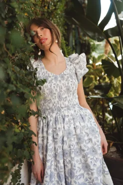 Hattie Dress in Blue Floral