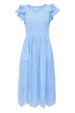 Hattie Dress in Cornflower Blue Lace