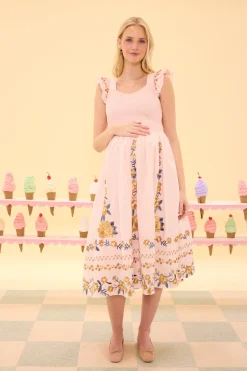 Hattie Dress in Embroidered Spring Floral