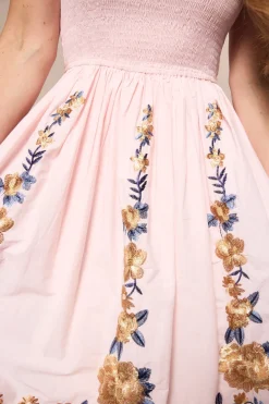 Hattie Dress in Embroidered Spring Floral