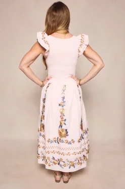Hattie Dress in Embroidered Spring Floral