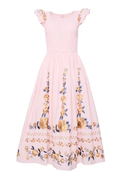 Hattie Dress in Embroidered Spring Floral