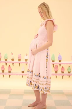 Hattie Dress in Embroidered Spring Floral