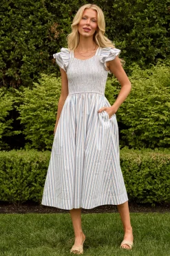 Hattie Dress in Heritage Stripe