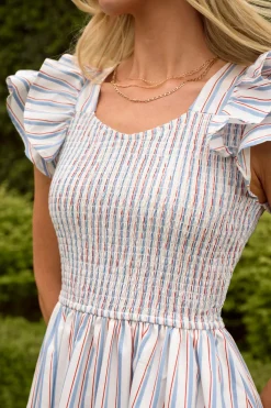 Hattie Dress in Heritage Stripe