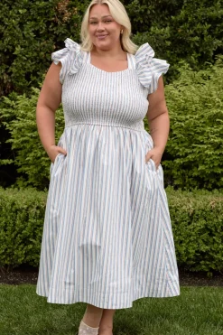 Hattie Dress in Heritage Stripe