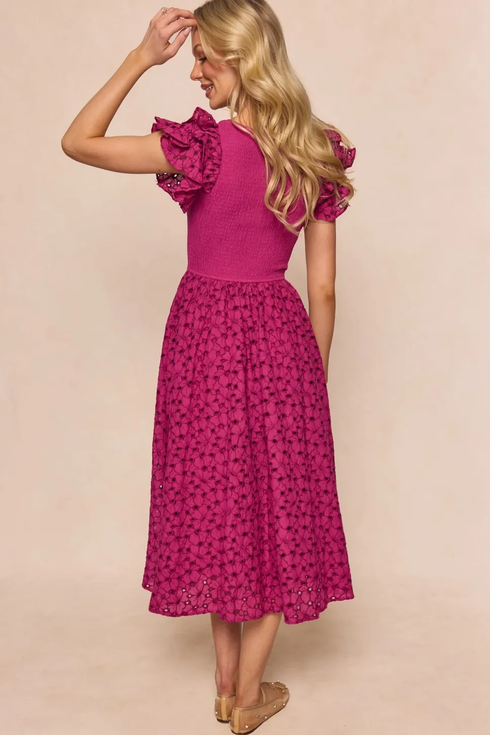 Hattie Dress in Magenta