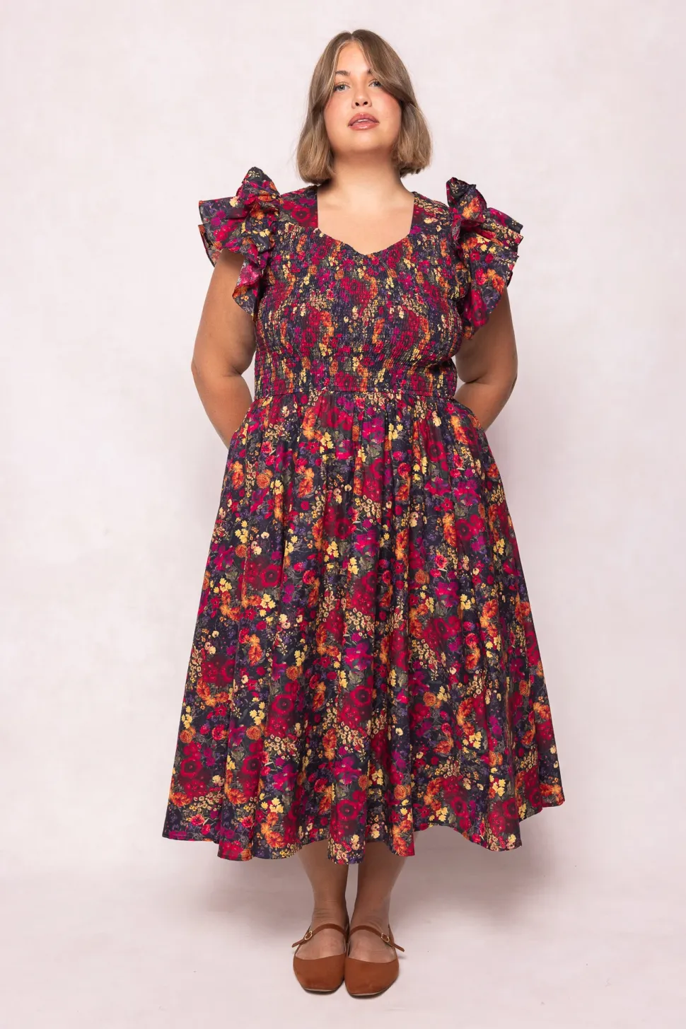 Hattie Dress in Night Garden