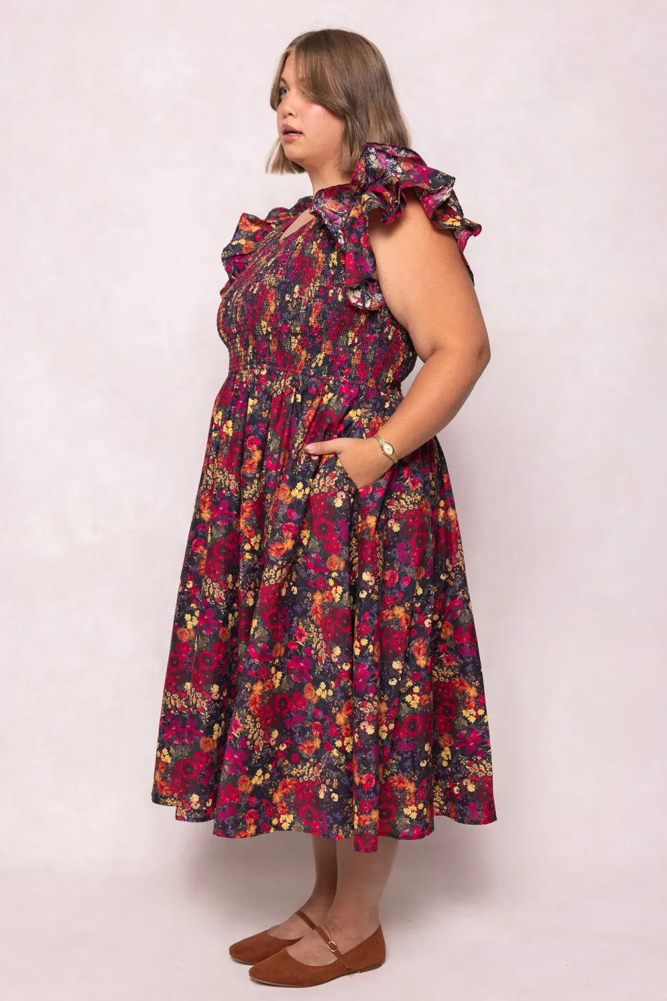 Hattie Dress in Night Garden