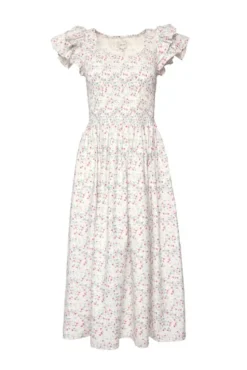 Hattie Dress in Pansy Trellis