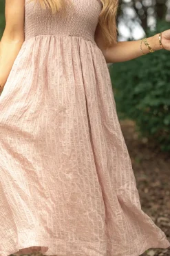 Hattie Dress in Pink Stripes