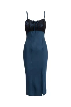 Hayes Dress in Navy & Black