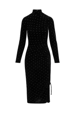 Hunter Dress in Black Velvet - Slightly Imperfect