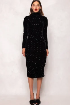 Hunter Dress in Black Velvet - Slightly Imperfect