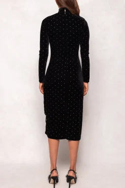Hunter Dress in Black Velvet - Slightly Imperfect