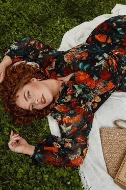 Imogen Dress in Moody Floral
