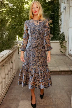 Janelle Dress in Golden Veil