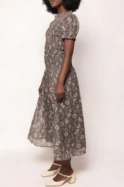 Jennifer Dress in Olive Blossom