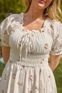 Jessie Dress in Ditsy Embroidery